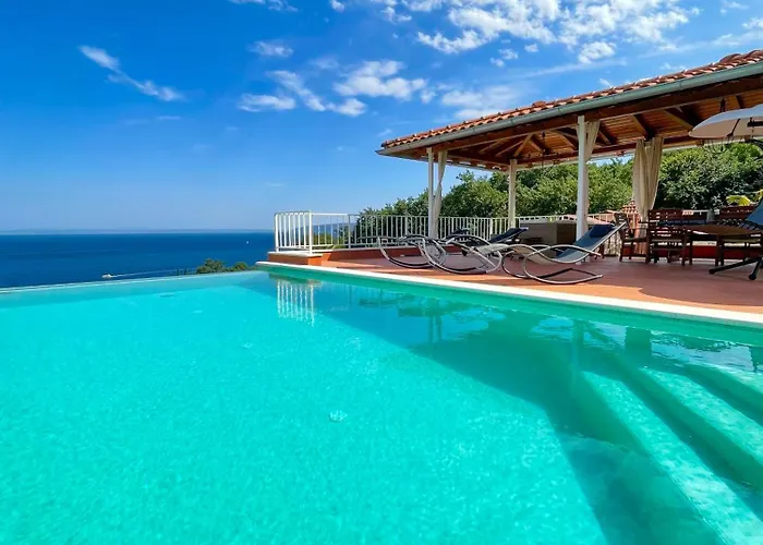 Villa Lovran - 150M To The Beach - Infinity Pool - Incredible Sea View - Fitness Room